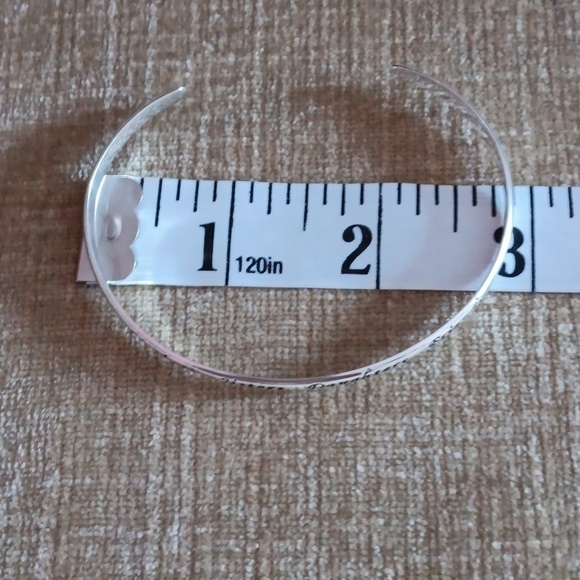 925 Silver Inscribed Cuff Bracelet - Picture 5 of 6